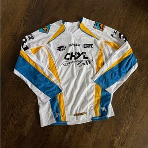 CHYL DJ white blue and yellow jersey